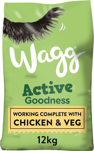Wagg Active Goodness Dry Adult Dog Food, Chicken & Veg, 12kg