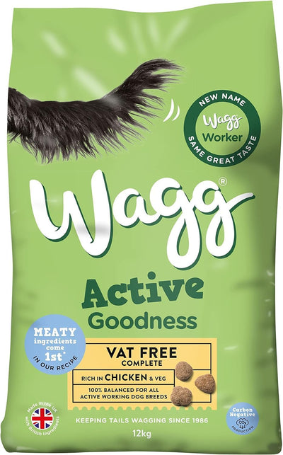 Wagg Active Goodness Dry Adult Dog Food, Chicken & Veg, 12kg