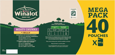 Winalot Meaty Chunks Adult Wet Dog Food in Jelly, Beef, Chicken & Lamb