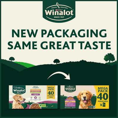 Winalot Meaty Chunks Adult Wet Dog Food in Jelly, Beef, Chicken & Lamb